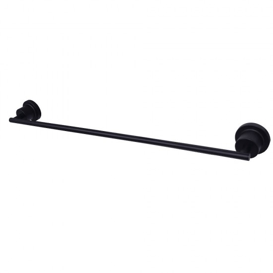 Kingston Brass Concord 24-Inch Single Towel Bar, Matte Black