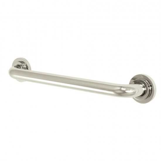 Kingston Brass Manhattan 16-Inch Decorative 1-1/4-Inch OD Grab Bar, Polished Nickel