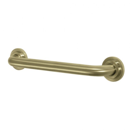 Kingston Brass Manhattan 16-Inch Decorative 1-1/4-Inch OD Grab Bar, Brushed Brass