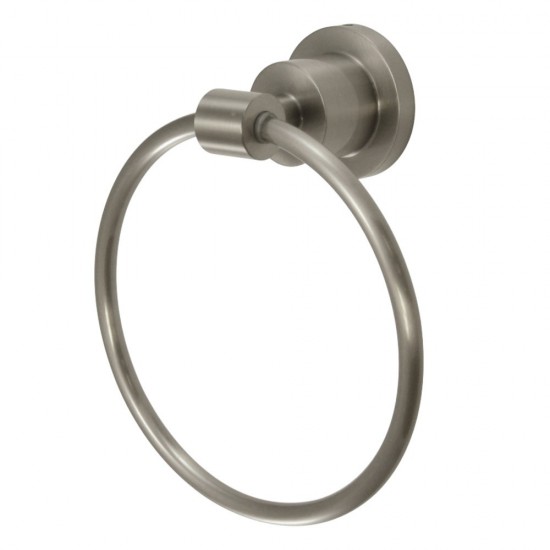 Kingston Brass Concord Towel Ring, Brushed Nickel