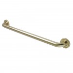 Kingston Brass Camelon 24-Inch X 1-1/4-Inch OD Grab Bar, Brushed Brass