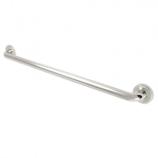 Kingston Brass ROPED 30" Decorative Grab Bar, Polished Nickel