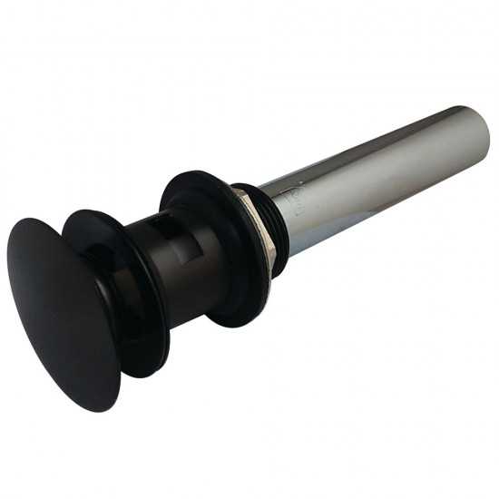 Kingston Brass Push Pop-Up Drain with Overflow Hole, 22 Gauge, Oil Rubbed Bronze