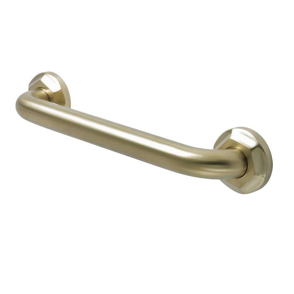 Kingston Brass Metropolitan 12" Decorative Grab Bar, Brushed Brass