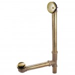 Kingston Brass 16" Bathtub Waste and Overflow Drain, Brushed Brass