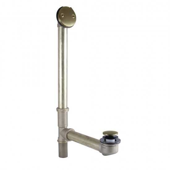 Kingston Brass 16" Bathtub Waste and Overflow Drain, Antique Brass