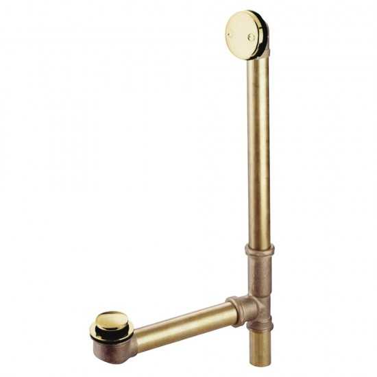 Kingston Brass 16" Bathtub Waste and Overflow Drain, Polished Brass