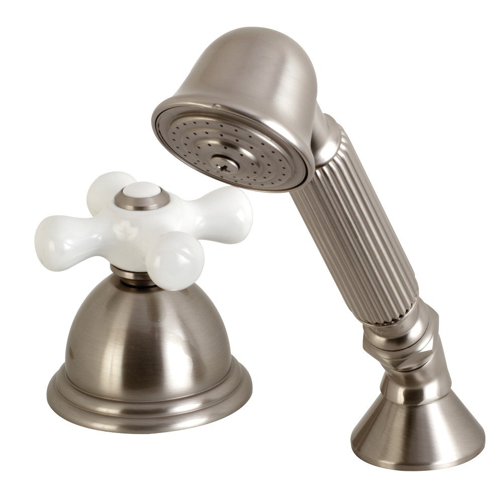 Kingston Brass Transfer Valve Set For Roman Tub Filler, Brushed Nickel Kingston Brass Transfer Valve Set For Roman Tub Filler, Brushed Nickel