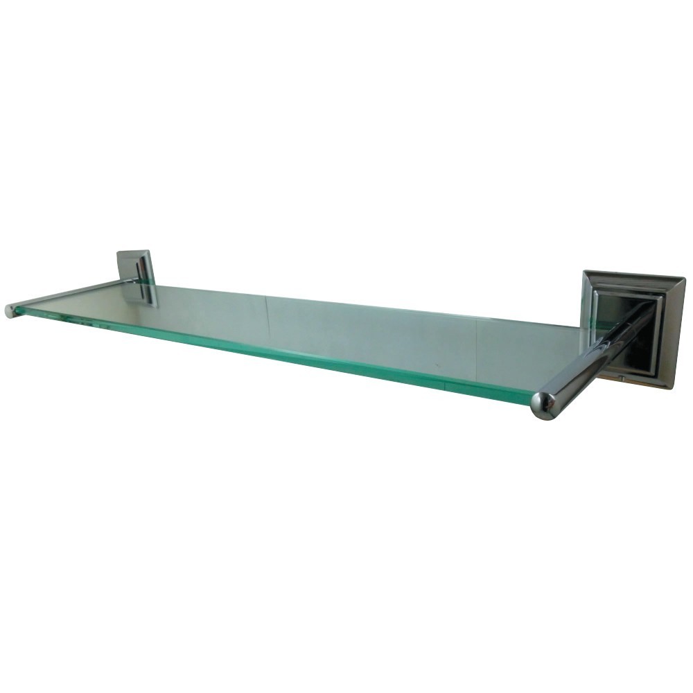 Kingston Brass Millennium Glass Shelf, Polished Chrome Kingston Brass Millennium Glass Shelf, Polished Chrome