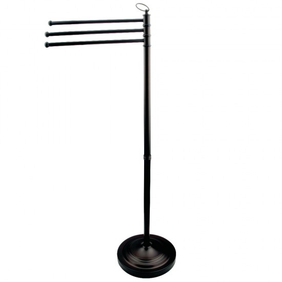 Kingston Brass Vintage Pedestal Towel Bar, Matte Black