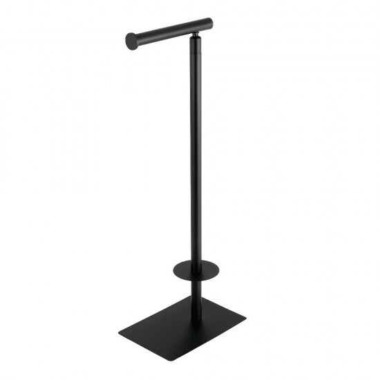 Kingston Brass Claremont Freestanding Toilet Paper Stand, Matte Black