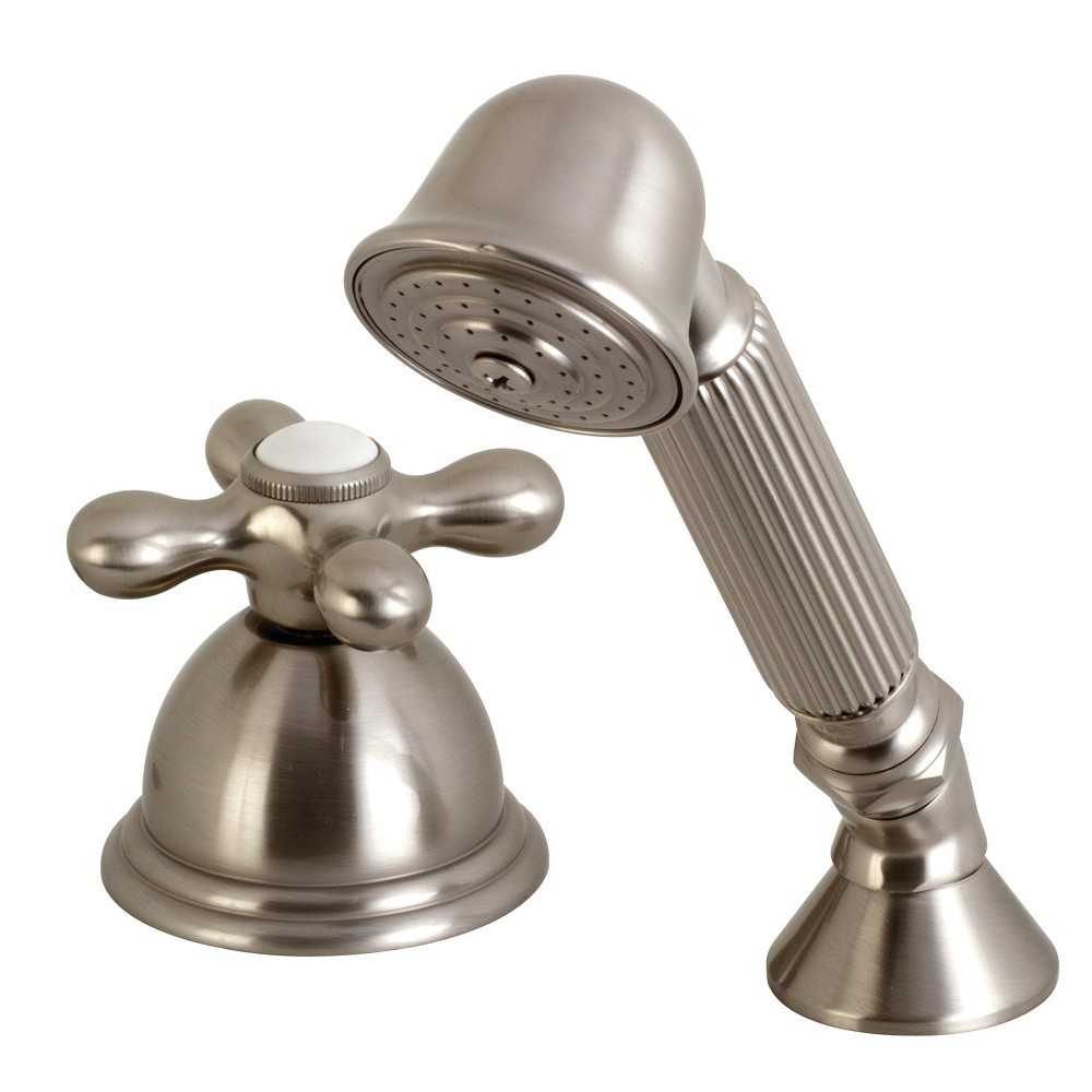 Kingston Brass Transfer Valve Set For Roman Tub Filler, Brushed Nickel Kingston Brass Transfer Valve Set For Roman Tub Filler, Brushed Nickel