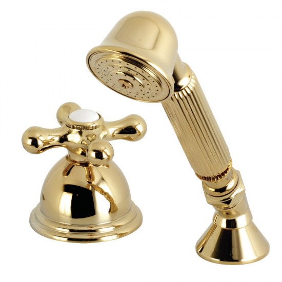 Kingston Brass Transfer Valve Set For Roman Tub Faucet with Hand Shower, Polished Brass