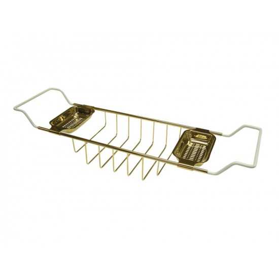 Kingston Brass Clawfoot Bath Tub Shelf, Polished Brass