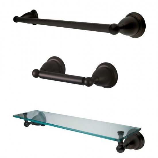 Kingston Brass Heritage 3-Piece Bathroom Accessory Set, Oil Rubbed Bronze