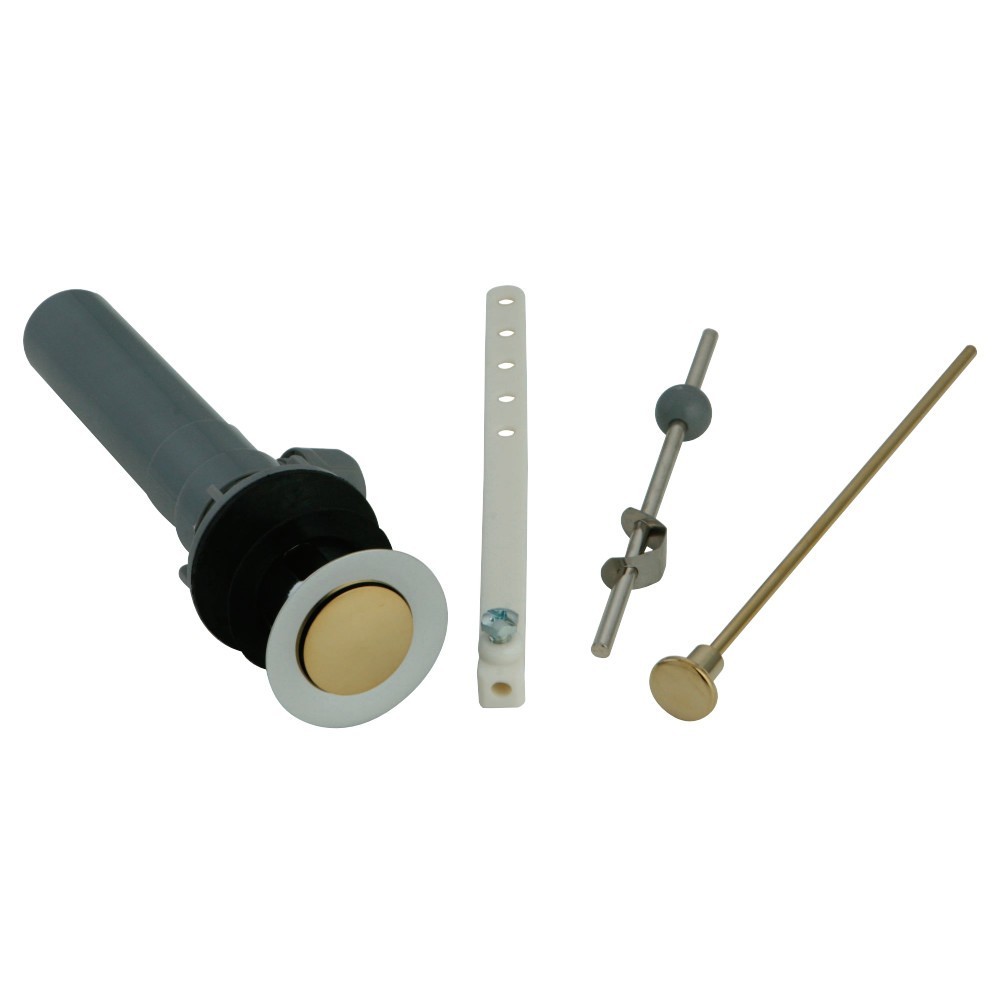 Kingston Brass Plastic Pop-Up Drain with Overflow, Polished Chrome/Polished Brass Kingston Brass Plastic Pop-Up Drain with Overflow, Polished Chrome/Polished Brass