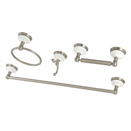 Kingston Brass Victorian 4-Piece Bathroom Hardware, Brushed Nickel