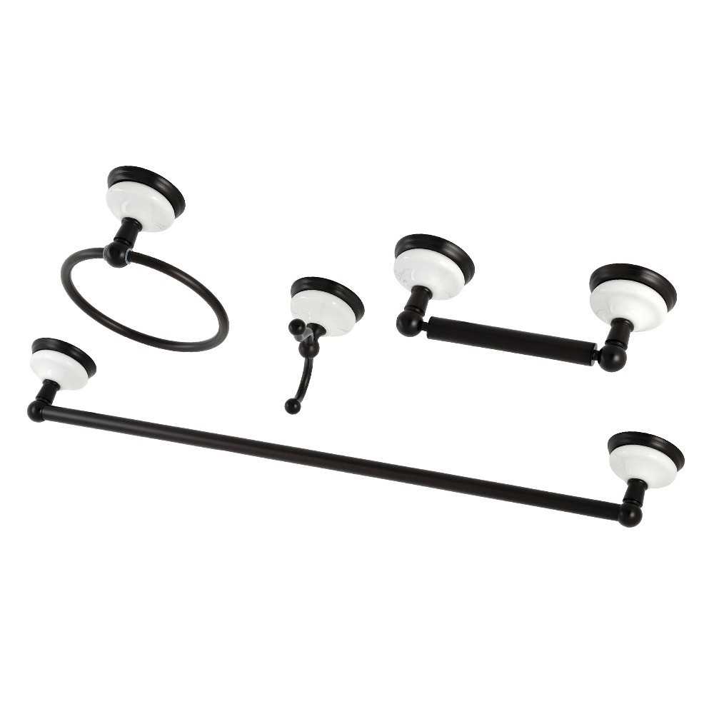 Kingston Brass Victorian 4-Piece Bathroom Hardware, Oil Rubbed Bronze