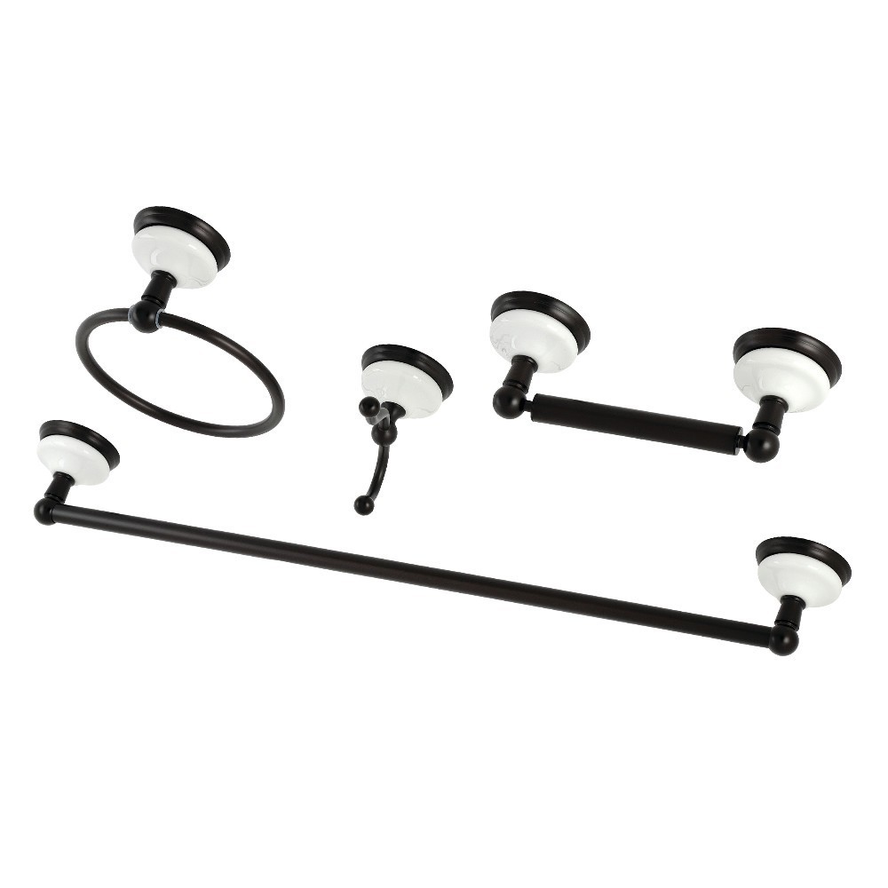Kingston Brass Victorian 4-Piece Bathroom Hardware, Oil Rubbed Bronze Kingston Brass Victorian 4-Piece Bathroom Hardware, Oil Rubbed Bronze