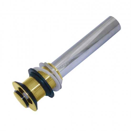 Kingston Brass Push Pop-Up Drain without Overflow, Brushed Brass