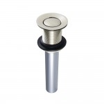 Kingston Brass Push Pop-Up Drain without Overflow Hole, 22 Gauge, Polished Nickel