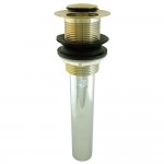 Kingston Brass Push Pop-Up Drain without Overflow Hole, 22 Gauge, Polished Brass