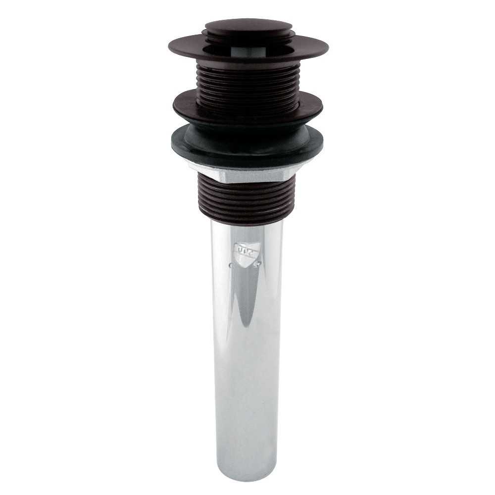 Kingston Brass Push Pop-Up Drain without Overflow Hole, 22 Gauge, Oil Rubbed Bronze Kingston Brass Push Pop-Up Drain without Overflow Hole, 22 Gauge, Oil Rubbed Bronze