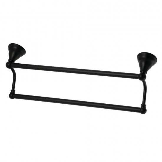 Kingston Brass Royale 18-Inch Dual Towel Bar, Matte Black