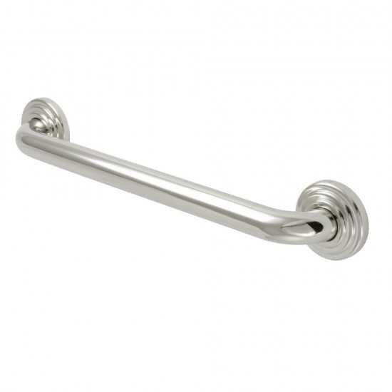 Kingston Brass Restoration 16-Inch Decorative 1-1/4-Inch OD Grab Bar, Polished Nickel