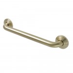 Kingston Brass Restoration 16-Inch Decorative 1-1/4-Inch OD Grab Bar, Brushed Brass