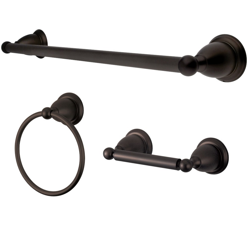 Kingston Brass Heritage 3-Piece Bathroom Accessory Set, Oil Rubbed Bronze