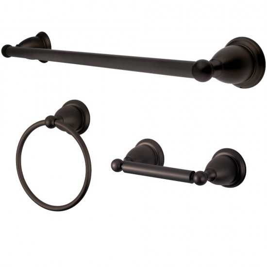 Kingston Brass Heritage 3-Piece Bathroom Accessory Set, Oil Rubbed Bronze