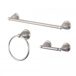 Kingston Brass  Heritage 3-Piece Bathroom Accessory Set, Brushed Nickel