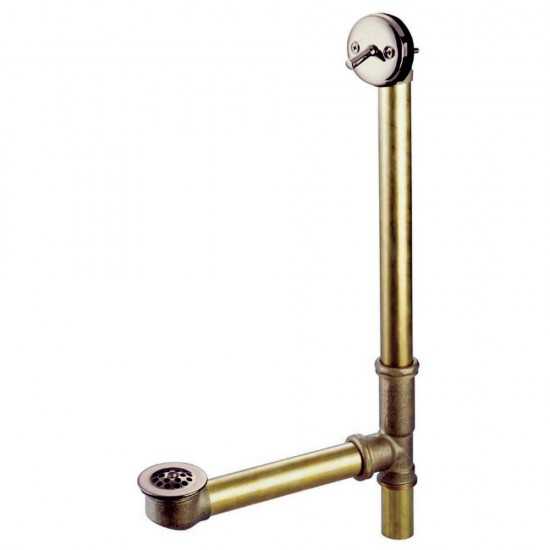 Kingston Brass Bath Tub Drain with Overflow, Brushed Nickel