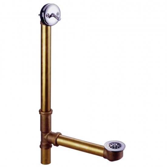 Kingston Brass Bath Tub Drain with Overflow, Polished Chrome