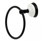 Kingston Brass Victorian Towel Ring, Matte Black