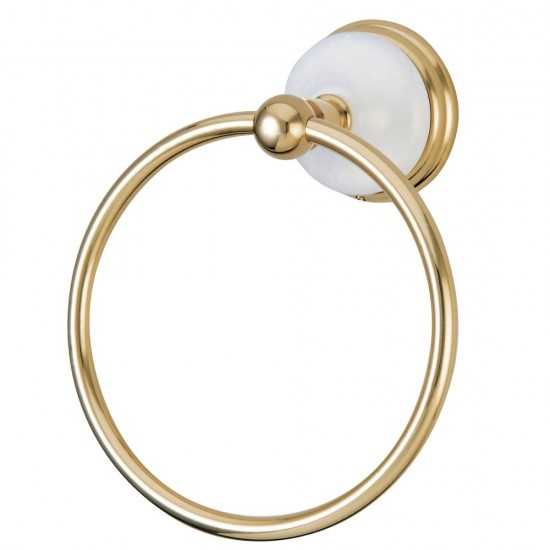 Kingston Brass Victorian Towel Ring, Polished Brass