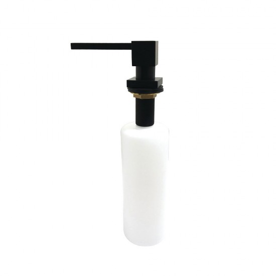 Kingston Brass Soap Dispenser With Straight Nozzle 17 oz, Matte Black