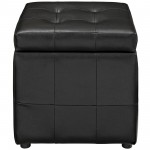 Volt Storage Upholstered Vinyl Ottoman