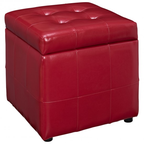 Volt Storage Upholstered Vinyl Ottoman