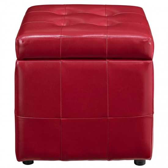 Volt Storage Upholstered Vinyl Ottoman