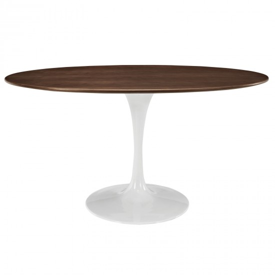 Lippa 60" Oval Walnut Dining Table