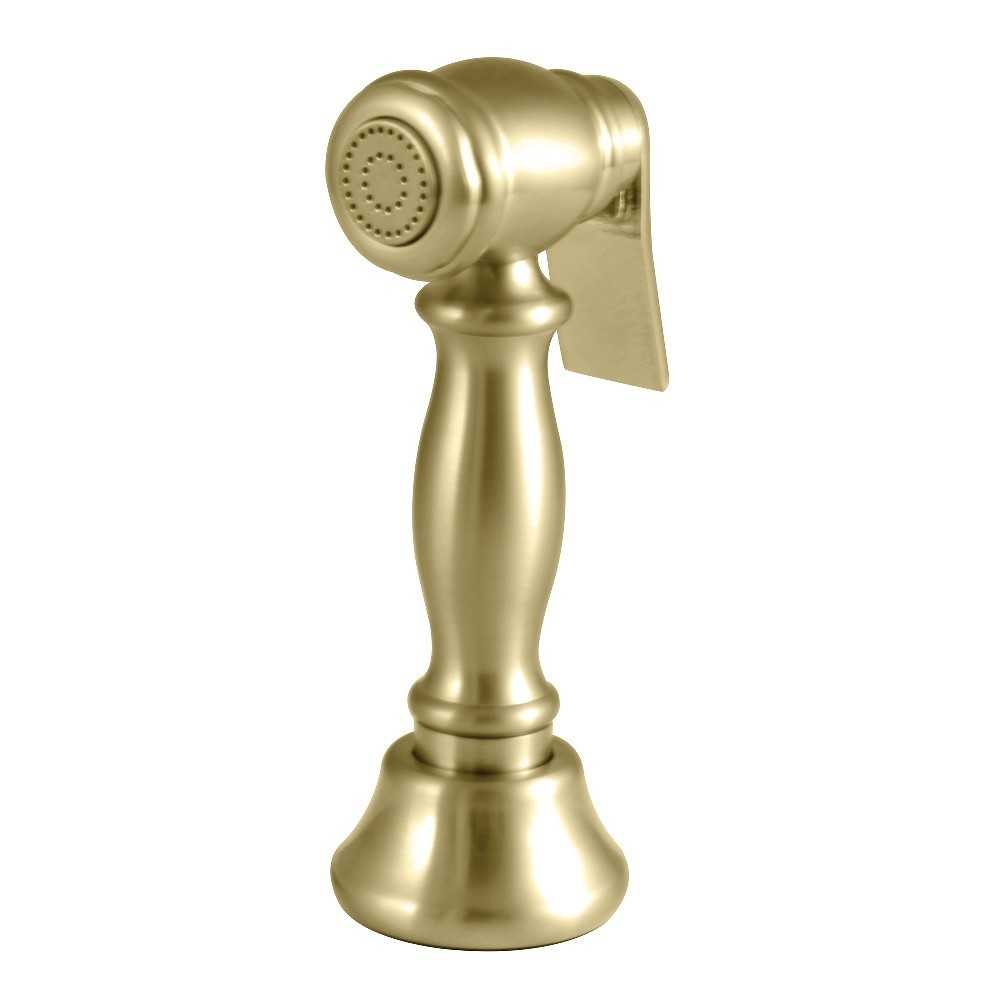 Kingston Brass Vintage Kitchen Faucet Side Sprayer, Brushed Brass