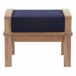 Marina Outdoor Patio Teak Ottoman