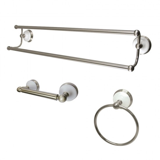 Kingston Brass Victorian 3-Piece Bathroom Accessory Set, Brushed Nickel