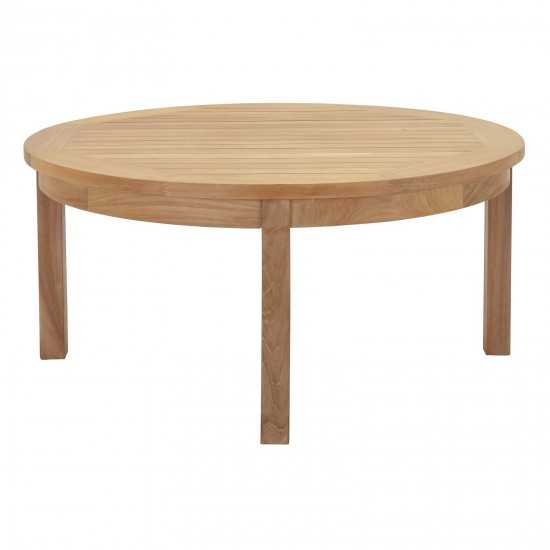 Marina Outdoor Patio Teak Round Coffee Table