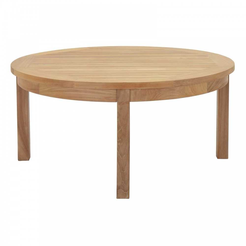 Marina Outdoor Patio Teak Round Coffee Table