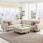 Empress 3 Piece Upholstered Fabric Sectional Sofa Set