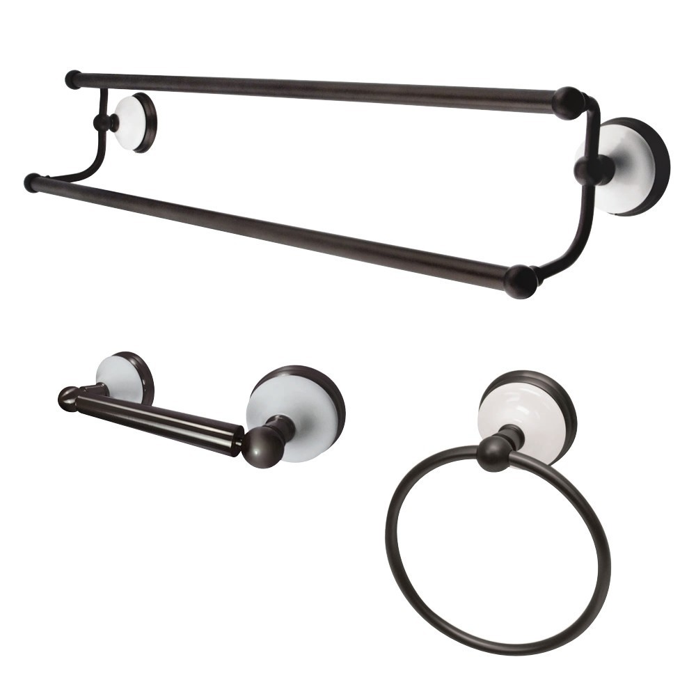 Kingston Brass Victorian 3-Piece Bathroom Accessory Set, Oil Rubbed Bronze Kingston Brass Victorian 3-Piece Bathroom Accessory Set, Oil Rubbed Bronze