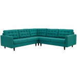 Empress 3 Piece Upholstered Fabric Sectional Sofa Set